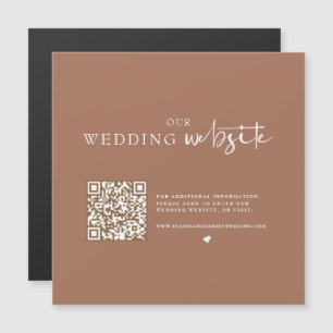 Magnet de détails de mariage avec photo de code QR