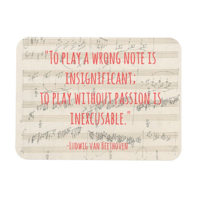Magnet de devis Beethoven (Horizontal)