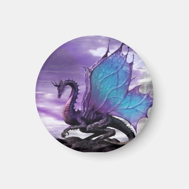 Magnet de dragon violet (Devant)