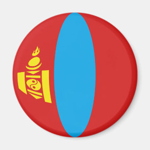 Magnet de drapeau de Fisheye en Mongolie