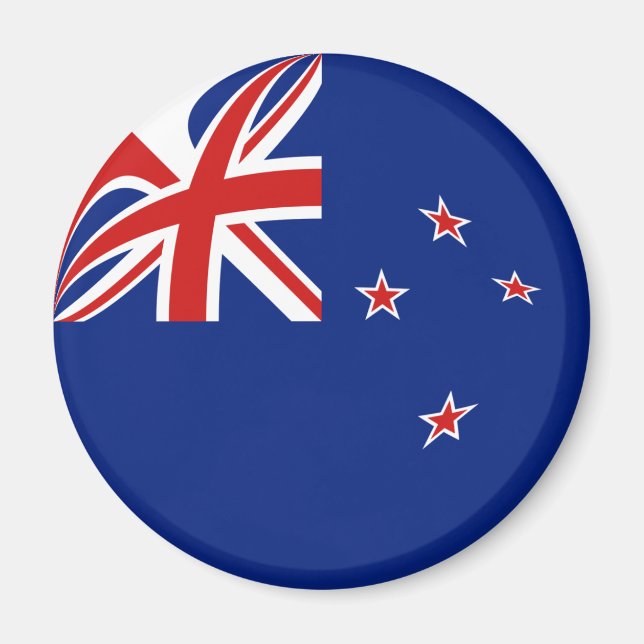 Magnet de drapeau de Fisheye en Nouvelle-Zélande (Devant)