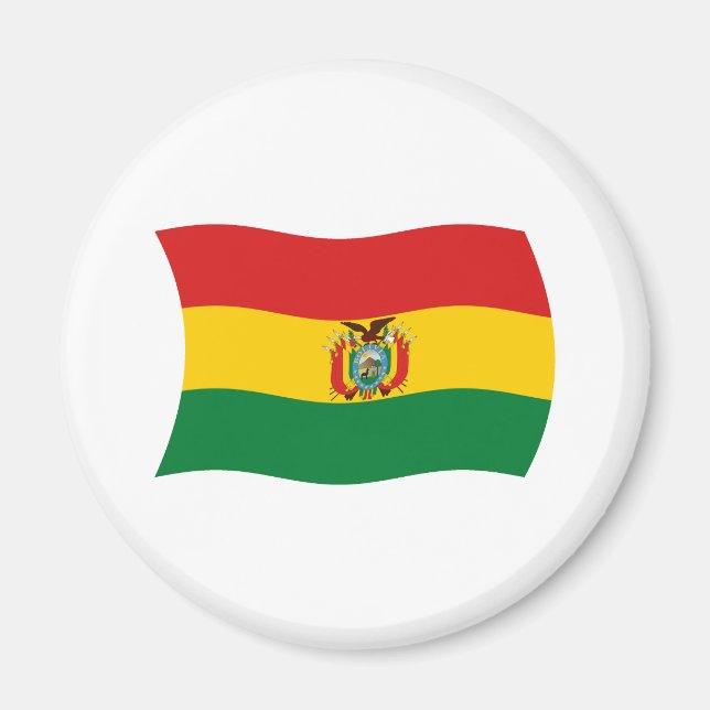 Magnet de drapeau de la Bolivie (Devant)