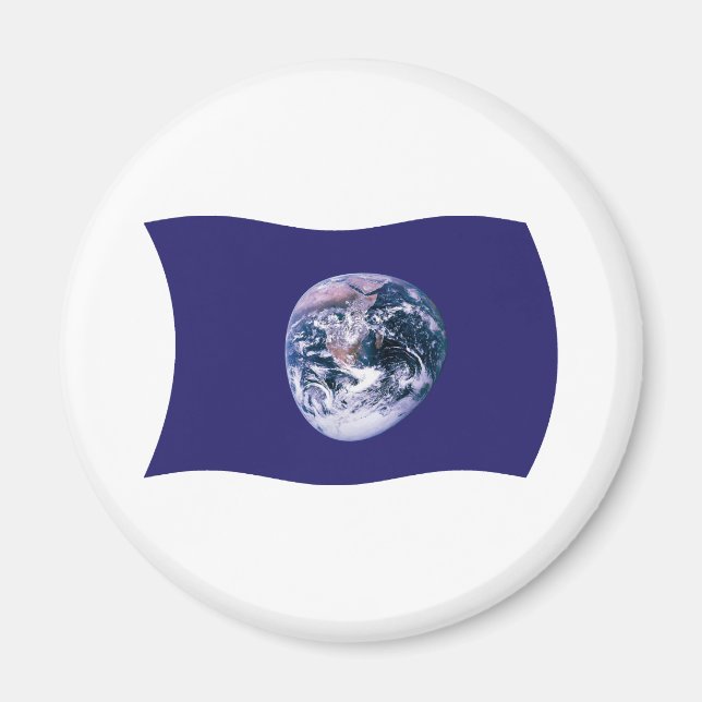 Magnet de drapeau de la Terre (Devant)
