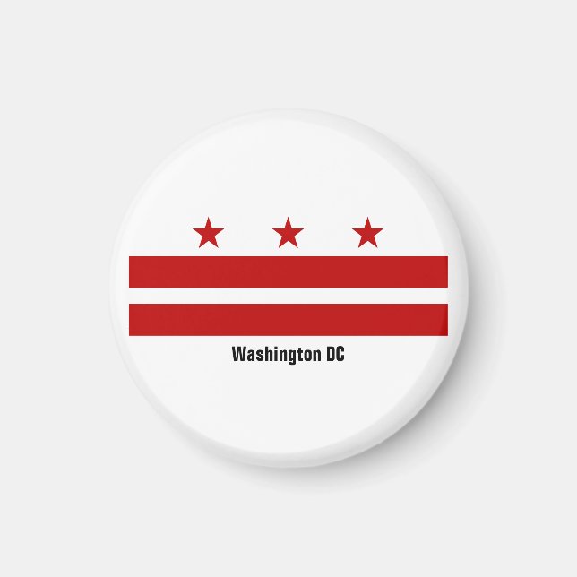 Magnet de drapeau de Washington DC (Devant)