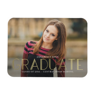 Magnet de Faire-part brillant de diplôme de l'espr