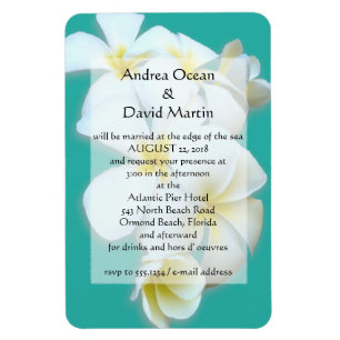 Magnet de Faire-part de mariage Blue Lagoa Plumeri