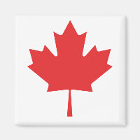 Magnet de feuille rouge d'érable canadien - Souven