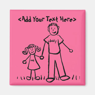 Magnet de fille de papa (noms ou message personnal