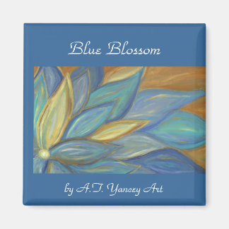 Magnet de fleurs bleues