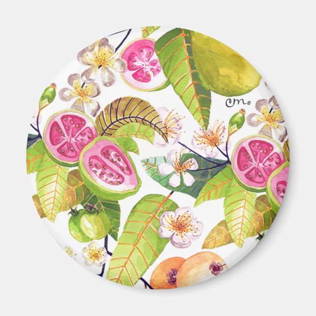 Magnet de fleurs de goyaves (Devant)