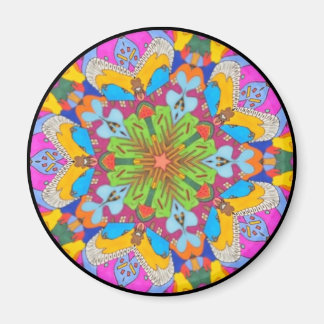 Magnet de fleurs de l'étoile de Mandala tribal fra