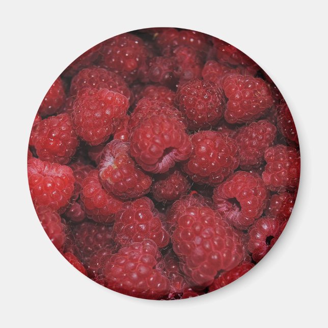 Magnet de framboises rouges (Devant)