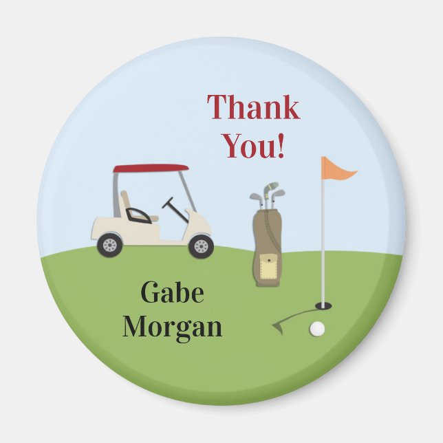 Magnet de golf Merci (Devant)