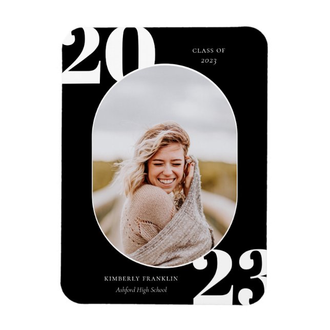 Magnet de graduation de cadre photo arrondi de cla (Vertical)