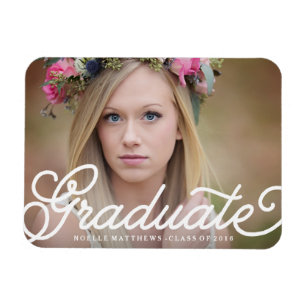 Magnet de graduation de script Boho