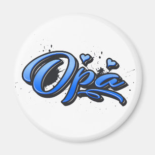 Magnet de graffiti bleu ciel