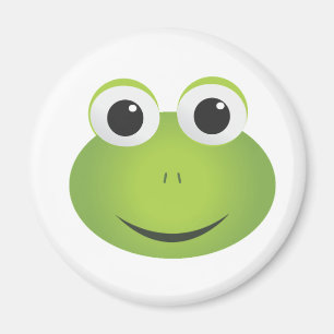 Magnet de grenouille caricature vert mignon