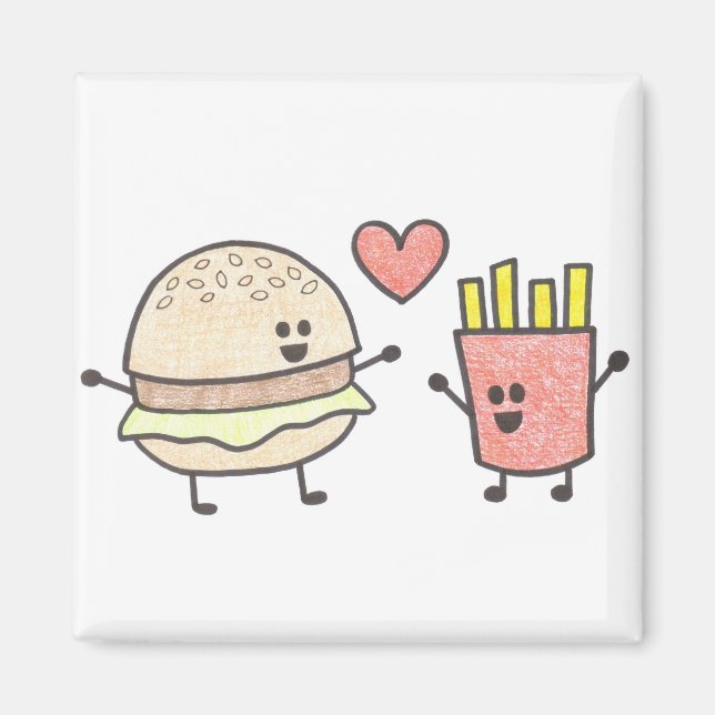 Magnet de hamburger et de fruits (Devant)