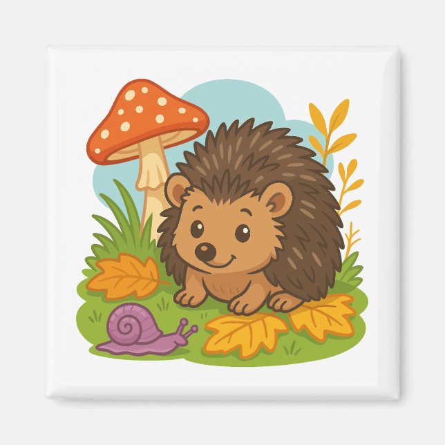 Magnet de hérisson mignon (Devant)
