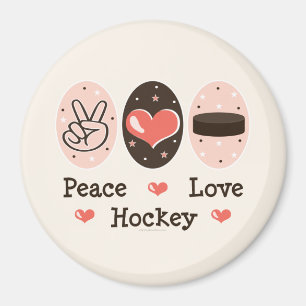 Magnet de hockey Peace Love