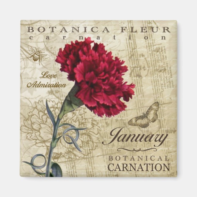 Magnet de janvier de la Botanique (Devant)