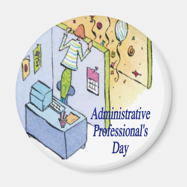 Magnet de jour du professionnel administratif (Devant)