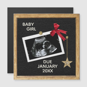Magnet de la carte à lettres pour bébé de Noël