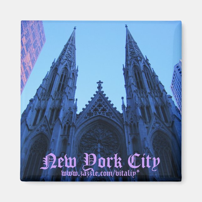 Magnet de la cathédrale St. Patrick de New York (Devant)