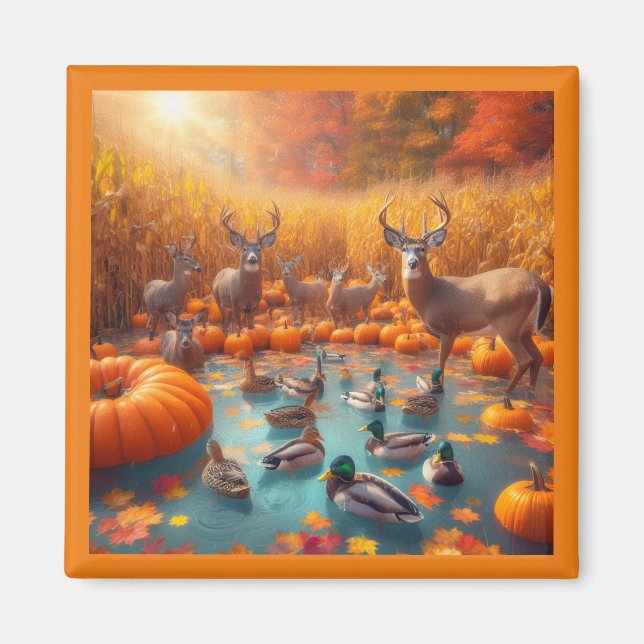 Magnet de la faune d'automne (Devant)
