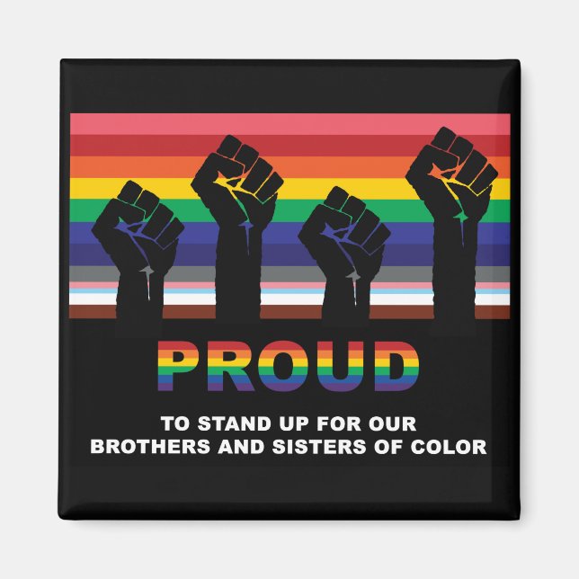 Magnet de la Fierté des Droits Civiques - LGBTQA - (Devant)