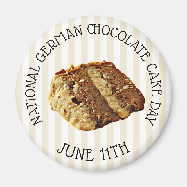 Magnet de la journée nationale allemande du gâteau (Devant)