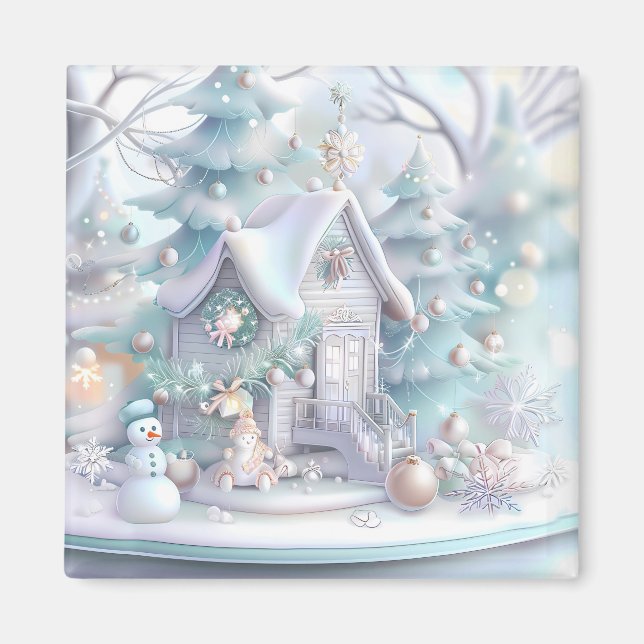 Magnet de la maison de pain d'épice de Noël (Devant)