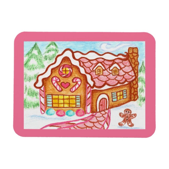 Magnet de la maison de pain d'épices (Horizontal)