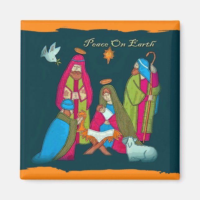 Magnet de la scène de la nativité (Devant)