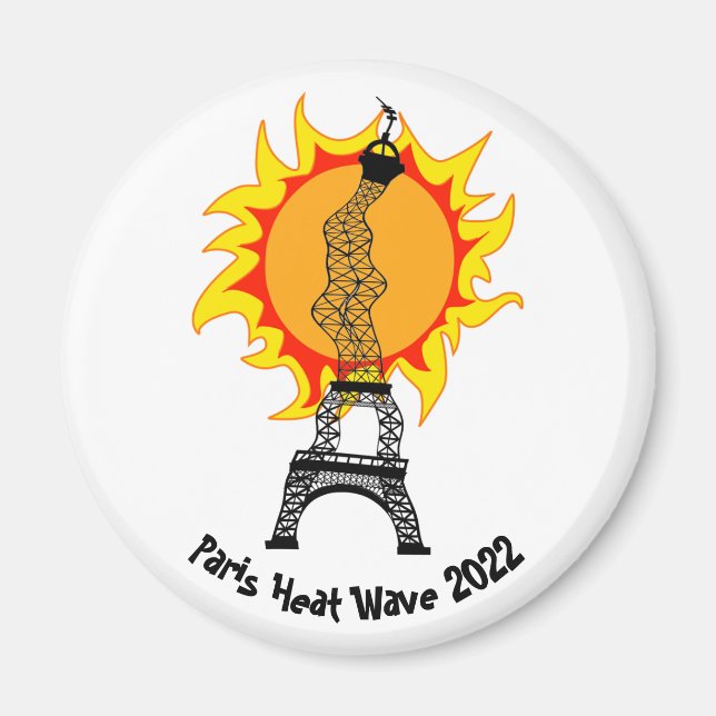 Magnet de la vague de chaleur de Paris 2022 (Devant)