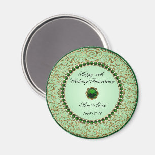Magnet de l'anniversaire du Mariage Emerald