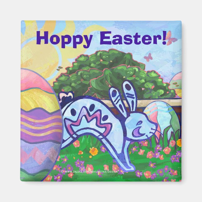 Magnet de lapin de Pâques Hoppy (Devant)