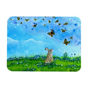 Magnet de lapins et papillons par Bihrle