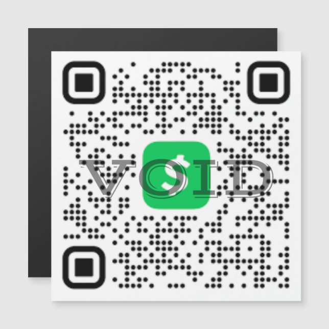 Magnet de l'application de trésorerie de code QR (Devant / Derrière)