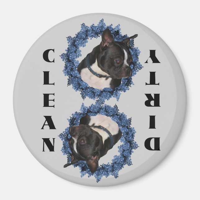 Magnet de lave-vaisselle Boston Terrier (Devant)