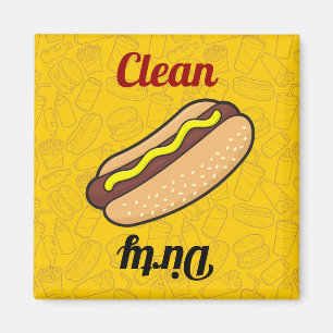 Magnet de lave-vaisselle Hotdog