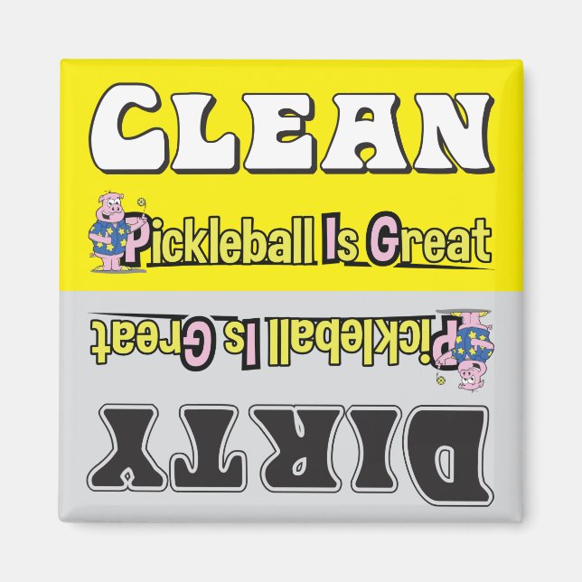 MAGNET DE LAVE-VAISSELLE PROPRE AU PICKLEBALL (Devant)