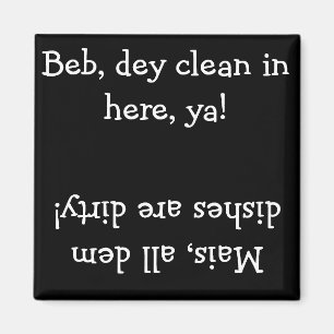 Magnet de lave-vaisselle propre/sale à Cajun