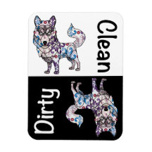 Magnet de lave-vaisselle Sibérien Husky