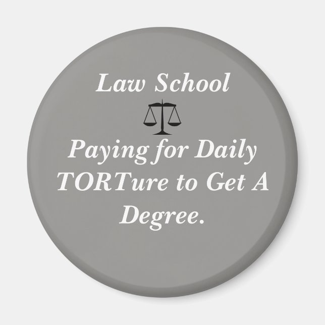 Magnet de l'école de droit drôle (Devant)