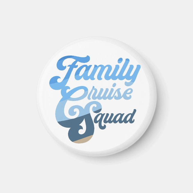 Magnet de l'équipe de croisière en famille (Devant)