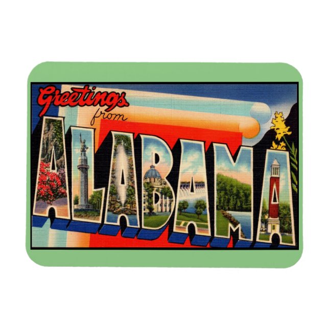 Magnet de l'État de l'Alabama (Horizontal)