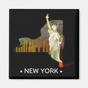 Magnet de l'État de New York vintage