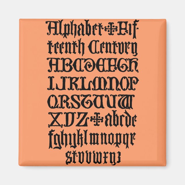 Magnet de lettres gothiques (Devant)