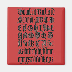 Magnet de lettres gothiques